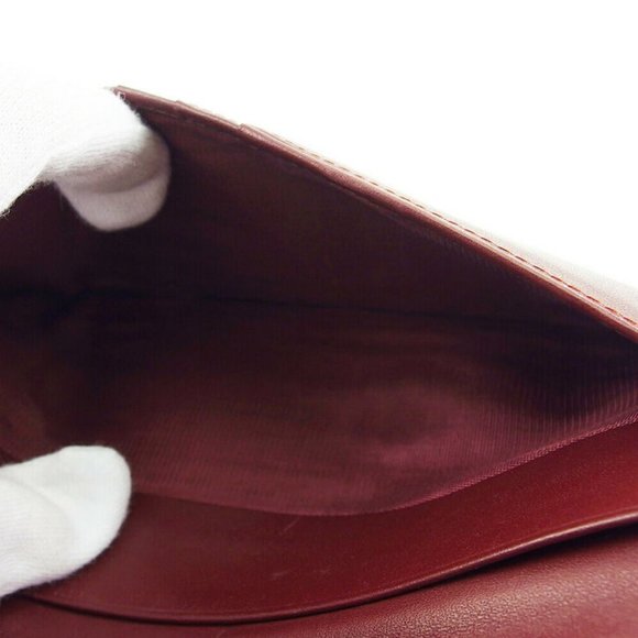 Cartier long pills masteline Bordeaux leather Auth used L3582 - Picture 8 of 8